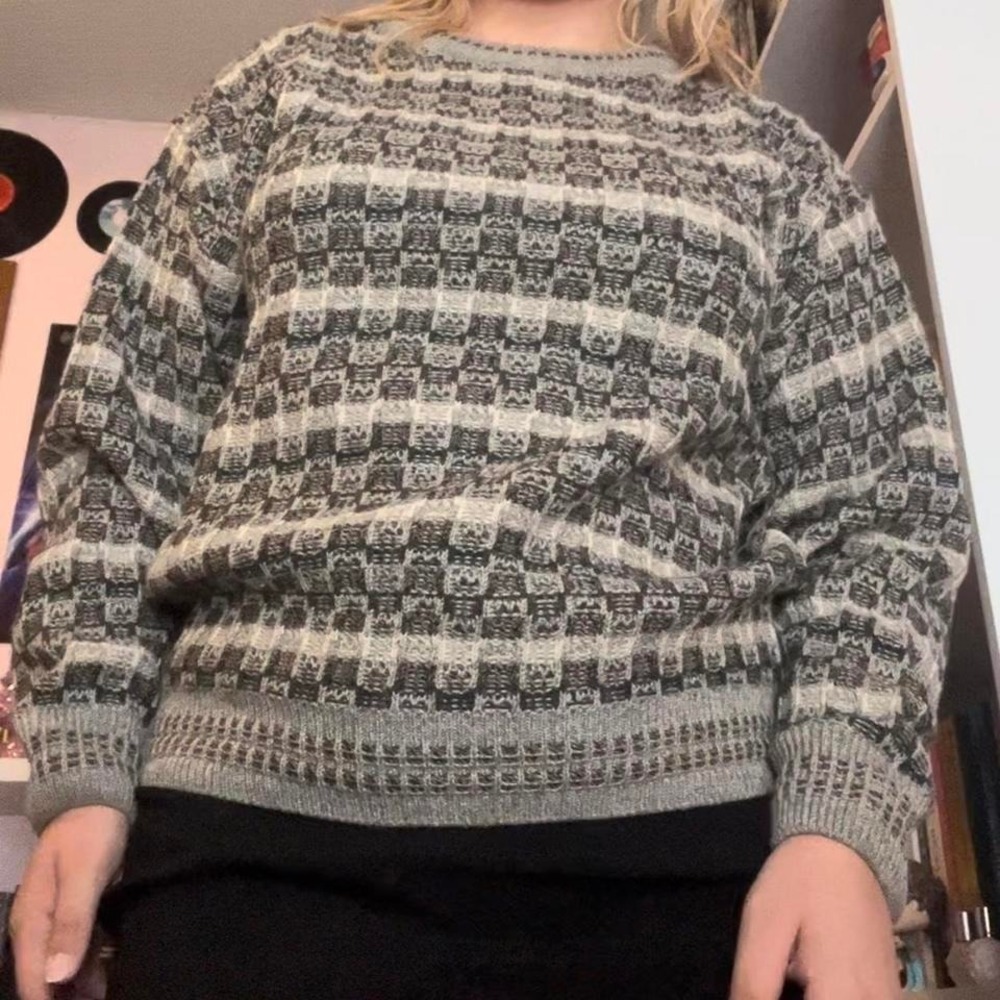 Jantzen vintage chunky retro fall grandpa core sweater size XL - Picture 5 of 5